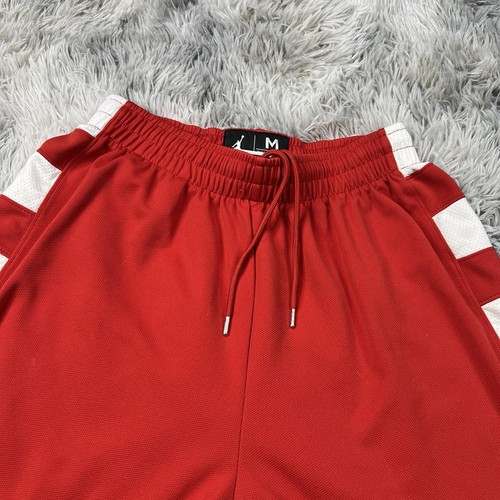 Nike Air Jordan Mens Medium Dri Fit Basketball Shorts Red/White Drawstring - Picture 3 of 9