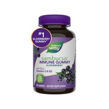 Nature  s Way Sambucus Elderberry Immune Gummies Daily Immune Support for Ki...