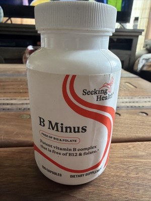 Seeking Health B-Minus Vitamin B Complex Vegetarian Capsules 100 Capsules