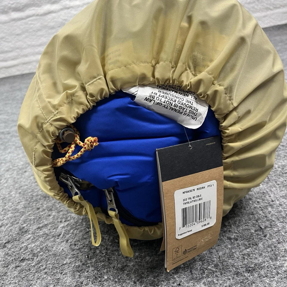 Спальный мешок The North Face Eco Trail кровать двойная 20 для кемпинга 2 человека Gorpcore - Изображение 4 из 4