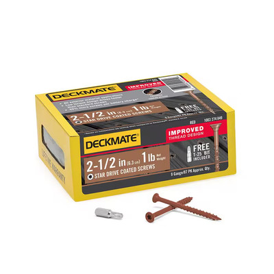 #9 X 2-1/2 In. Red Star Flat-Head Wood Deck Screw (1 Lb. / 87-Piece)