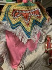 Vintage Antique Lot Of 2 Folk Art Dolls Colorful Handmade — photo 5