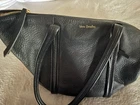 New VERA BRADLEY Black Soft Leather Mallory Tote Bag Purse