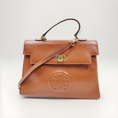 Stunning Vintage Embossed Fendi Handbag With Crossbody Strap, Gold Hardware