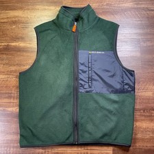 Vintage Ralph Lauren Polo Jeans Co Fleece Vest Men's Large Green Navy Gorpcore