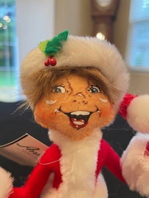 Annalee Christmas 9'' Cozy Elf New with Tags blue eyed brown hair 2012