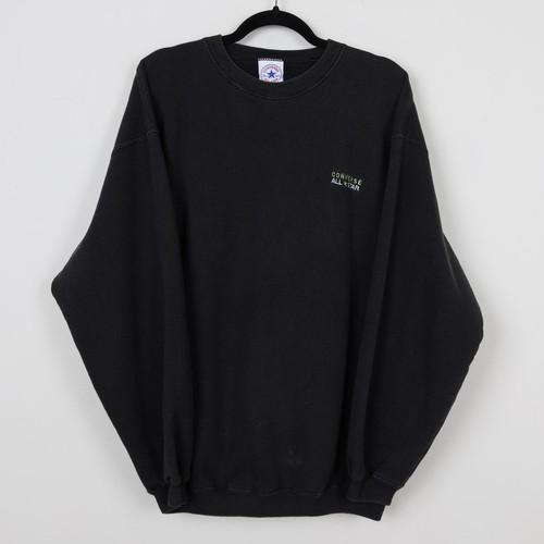 Vintage 90s Converse Crew Neck Sweater Athletic Sports Pullover Size Large - Picture 1 of 6