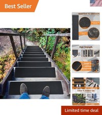 Black Anti-Slip Traction Tape 12-Pack - Weatherproof Non-Skid for Steps  Ramps