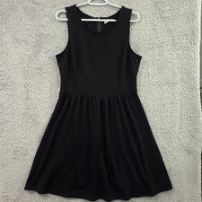 Old Navy Skater Dress Womens Large Black Round Neck Sleeveless Knee Length