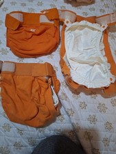 Orange Reusable Diaper Covers- Set Of 3