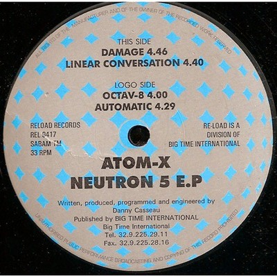 Atom-X - Neutron 5 E.P. (Vinyl 12'' - 1994 - BE - Original)