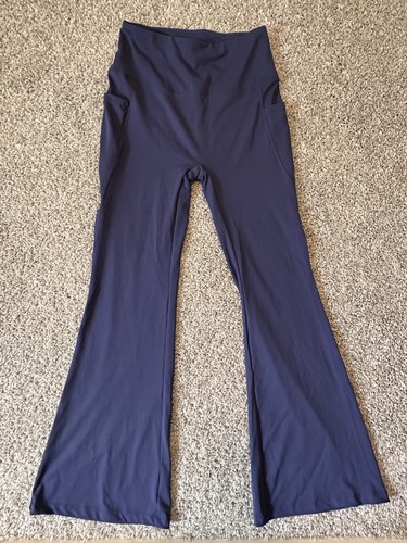 Pantaloni leggings svasati Beleaf taglia M blu navy vita alta elasticizzati tempo libero yoga - Foto 2 di 7