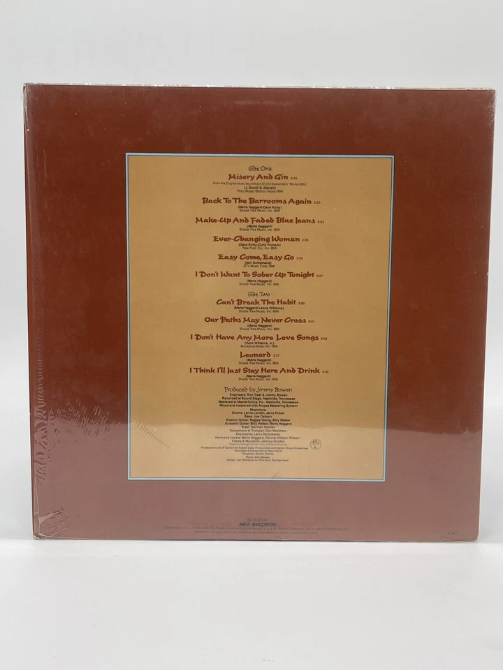 MERLE HAGGARD BACK TO THE BARROOMS 12" LP VG+ VINYL RECORD 1980 MCA SHRINK - Image 2 of 4