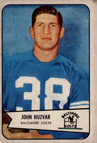 1954 Bowman #2 JOHN HUZVAR Philadelphia Eagles - Picture 1 of 2