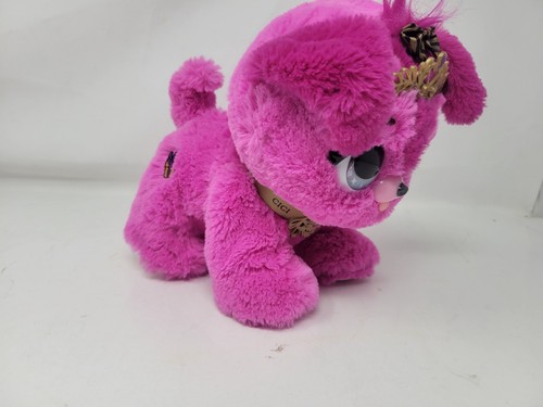 Present Pets Hot Pink Princess Puppy Dog Cici Animated Plush Toy - Picture 2 of 7