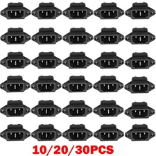 10/20/30x AC250V 10A IEC 320 C14 Panel Mount Plug Adapter Power Connector Socket