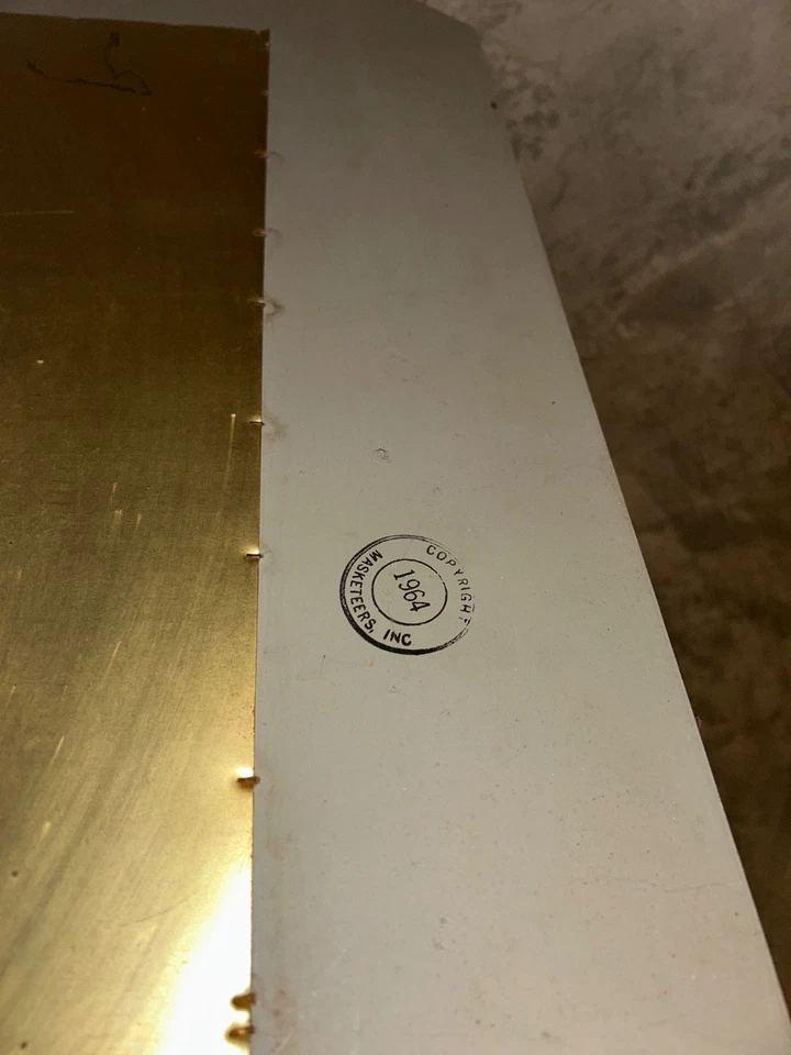 Vintage Antigo 1964 Masketeers Arte de Parede Bronze Madeira Mapa do Mundo em 1628 - Imagem 3 de 3