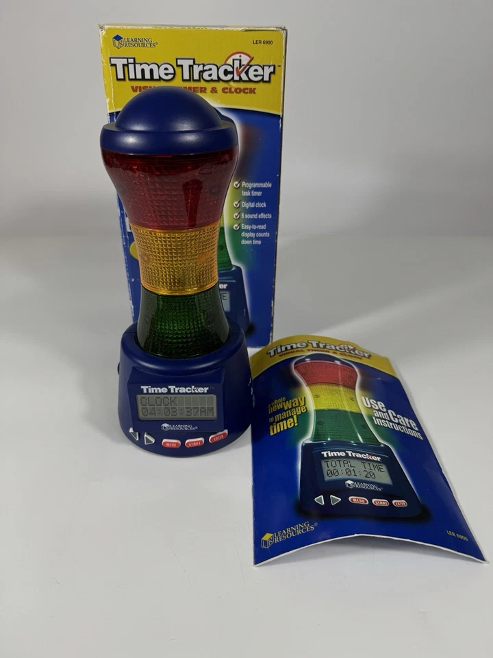 Time Tracker Visual Timer & Clock Learning Resources Lights & Sound Programmable - Image 4 of 4