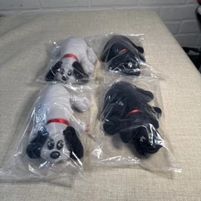 VINTAGE 1986 Tonka Pound Puppies Mini 2 Black 2 Grey Plush Sealed