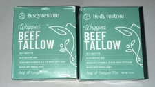 Lot of 2 Body Restore Whipped Beef Tallow - 2.5 oz ea