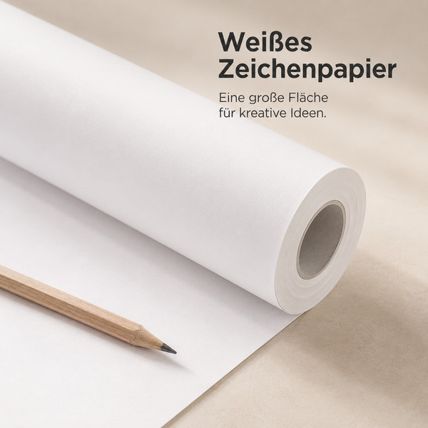 marburg Malpapier Rolle Weiß 30M X 0,53M Zeichenpapier Kinder Bastelpapier-image