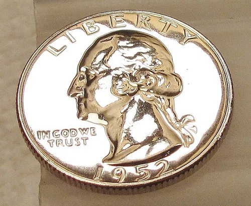 1952  Choice / Gem Proof Quarter 90% SILVER 4 Blazing Mirrored Surfaces #202 ~ 4