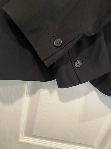 Zara Size 10 Black Button Front Lightweight Blazer Jacket Pockets - Picture 5 of 12