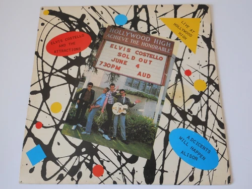 ELVIS COSTELLO and the Attractions Live at Hollywood High 7" vinyl BONUS EP 1979