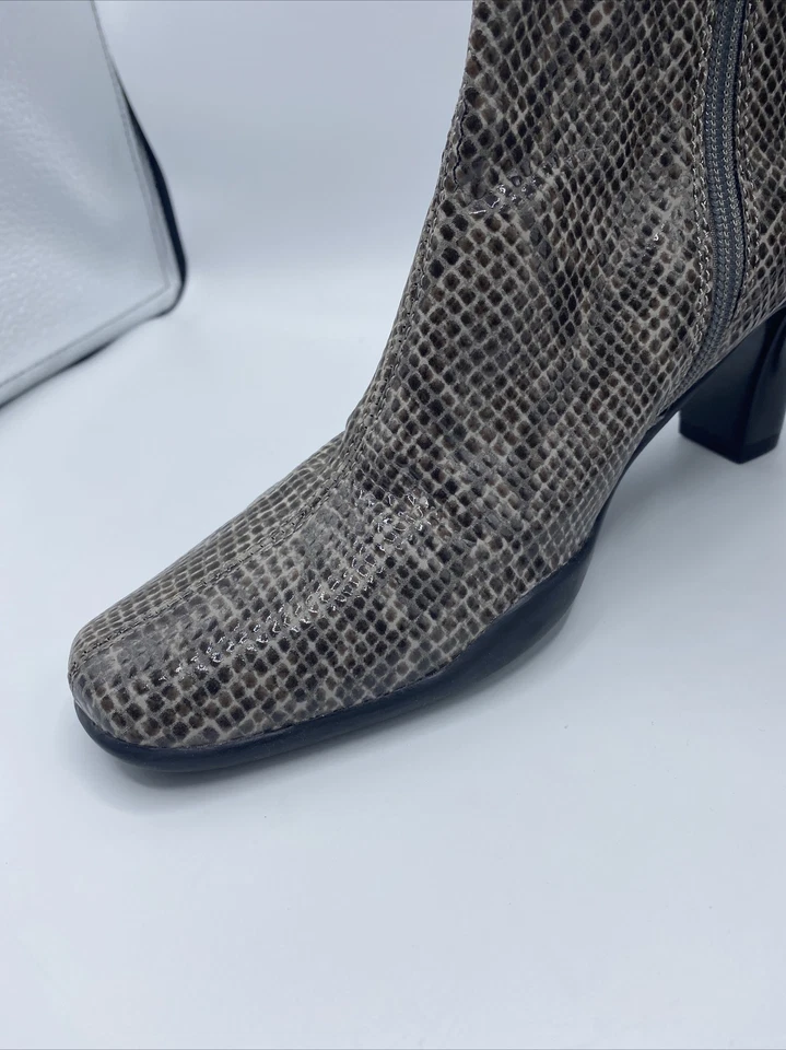 Аэрозоли каблук Cinsual середины икры ботинки США 6B искусственной змеиной кожи 🔥 - Изображение 2 из 4