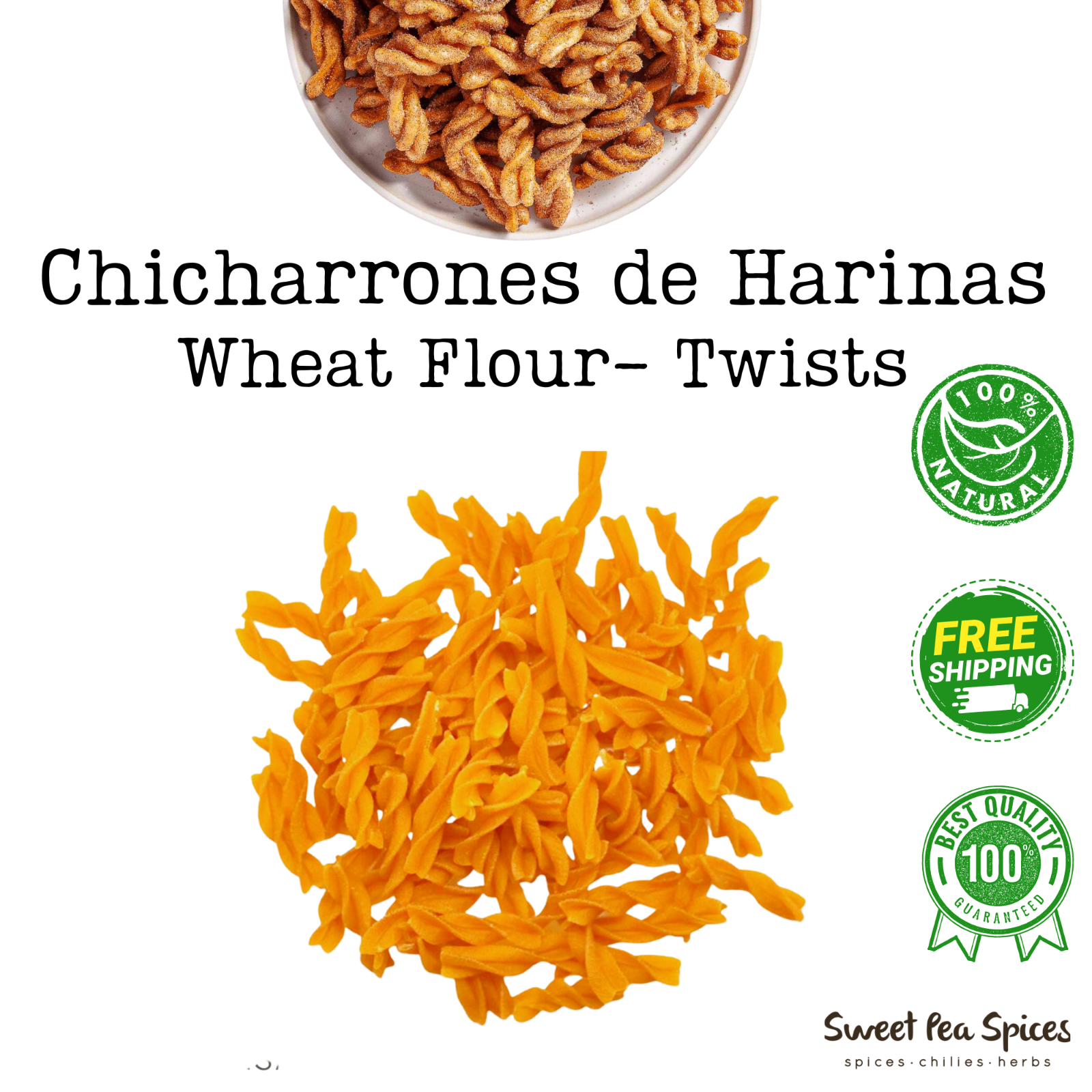 Duros Twists 1lb Wheat Flour Raw Uncooked Snacks Chicharrones de