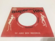 VINTAGE SUPER MARK- HITS 7" VINYL RECORD SLEEVE VERY GOOD CONDITION
