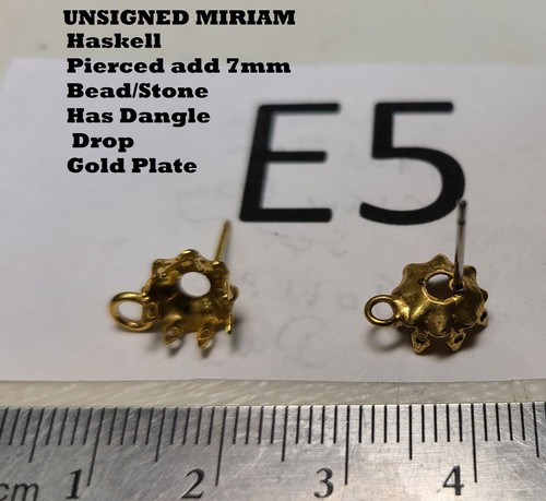 VTG MIRIAM HASKELL Earring Signed Screwback Clipon Pierce Findings Craft LOT #20 - Picture 69 of 70