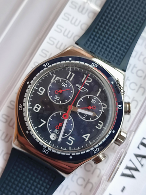 時計 Swatch BLUE GRID YVS454 Irony Chrono Amazon.com: Swatch Casual Unisex Watch Blue Quartz Blue Grid