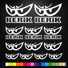 BERIK - 12 Decals Stickers Sponsors Car Bike Motorcycle Motocross MX ATV