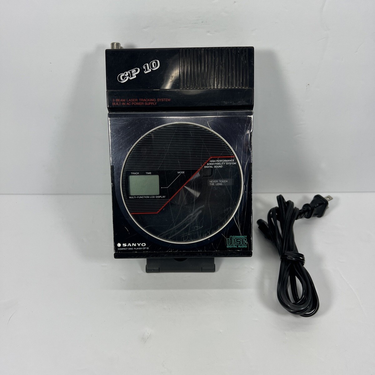 その他 Charactic Note START LINE CD Rare Vintage 1985 SANYO CP-10 Compact Disc CD Player Black