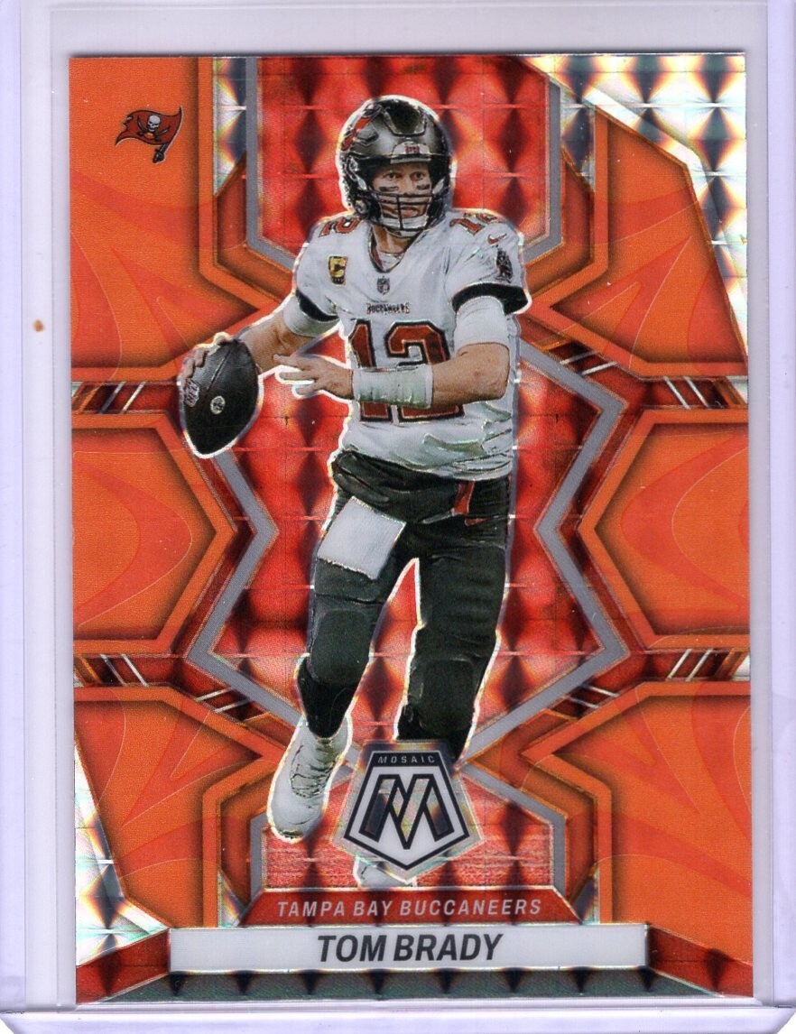 2022 Mosaic #182 Tom Brady Orange Reactive Tampa Bay Buccaneers