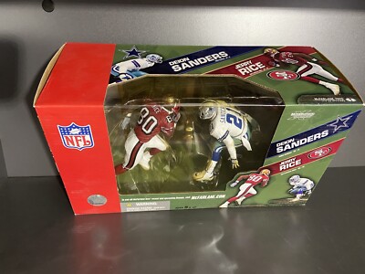 McFarlane NFL Deion Sanders VS Jerry Rice 6 in Action Figure Set