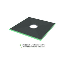 Hydro-Blok Low Profile Shower Pan 36x36 Center Drain HBLPSP3636