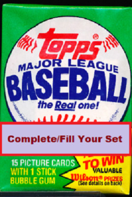1981 Topps Baseball Complete/Finish Your Set 501-726 | eBay