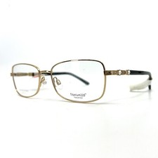 Titanium220 T 220-08 COL 70 Eyeglasses Frames Grey Blue Swarovski 54-16-135