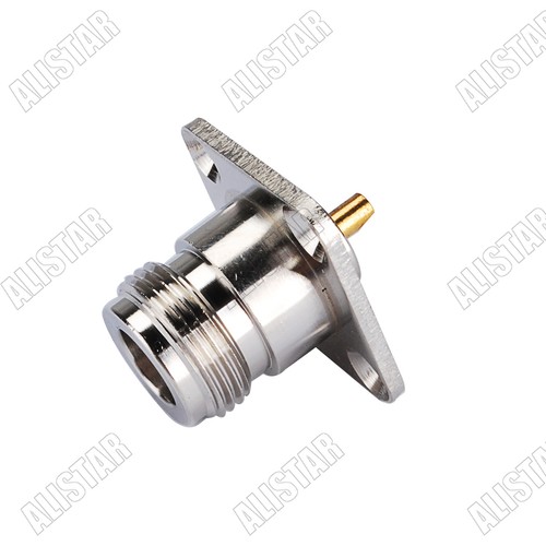 Connettore coassiale 10x N femmina jack 4 fori montaggio pannello telaio coppa saldante RF nuovo - Foto 1 di 3