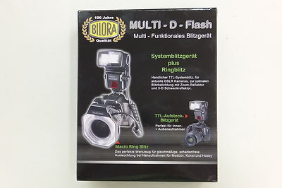 Bilora Multi D Flash Ringblitz 123-N für Nikon Digital Neuware 