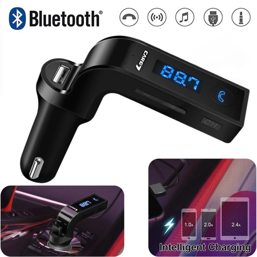 CARG7 Car Bluetooth Device with Car Charger, Transmitter, MP3