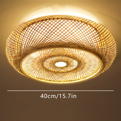 Retro Decken Leuchten Lampe Bambus Wohn Schlaf Ess Zimmer Beleuchtung Boho  Style | eBay.de
