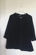 CJ Banks Jacket Womens Size 2X Black Corduroy