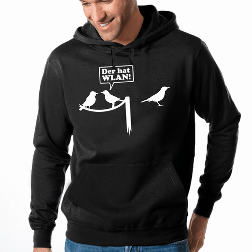 Der hat WLAN Nerd Gamer Geek Vögel Gaming Fun Kapuzenpullover Hoodie Sweatshirt - 第 1/1 張圖片