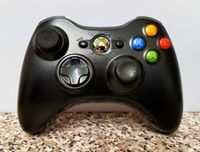 Official Xbox 360 Wireless Controller New Thumbsticks Battery Cover Tested Blk