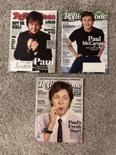 3 Paul McCartney Rolling Stone Magazines, 3/1/12, 11/7/13, 8/25/16