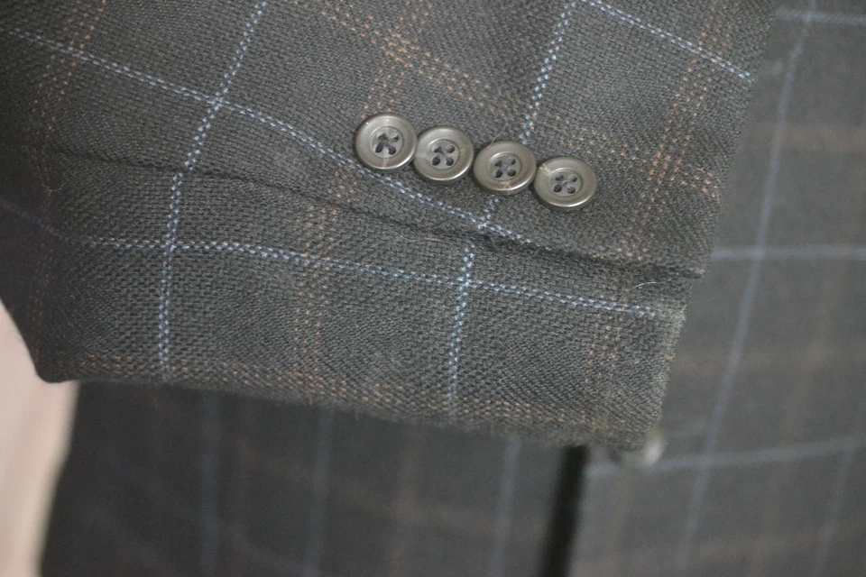 Arnold Brant Mens Black Check CASHMERE Sport Coat Blazer Jacket SIZE 40R - Image 3 of 4