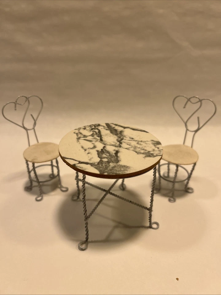 Shackman Metal Dollhouse Bistro Table with Two Chairs Japan Vintage - Charming - Image 2 of 3